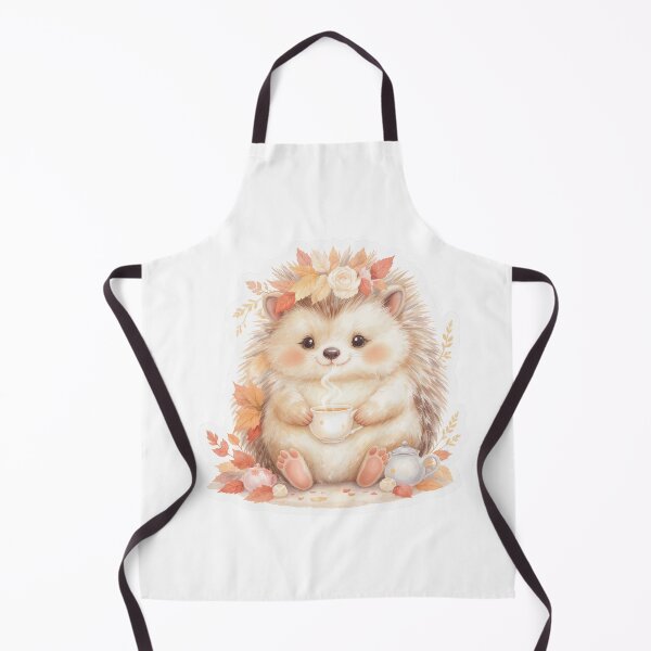 Item preview, Cute Hedgehog with cozy tea cup – Cosy Autumn Woodland designed and sold by twilightprints.