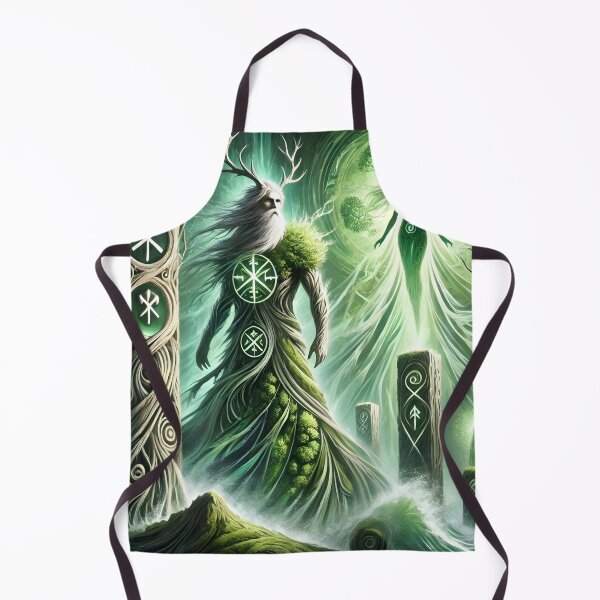 Item preview, "Freyr and Gerðr – The Sacred Union of Nature | Norse Myth Fantasy Art" designed and sold by Umbra666.
