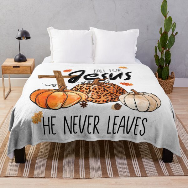 Item preview, Fall For Jesus He Never Leaves Thanksgiving Autumn designed and sold by wahmarrajult.