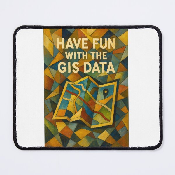 Item preview, Have Fun with the GIS Data – Cubist Map Abstraction designed and sold by MapHappens.