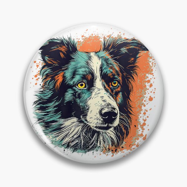 Artikelvorschau, Border Collie Vintage Art Intelligente Herding Art entworfen und verkauft von lasahrolangd.