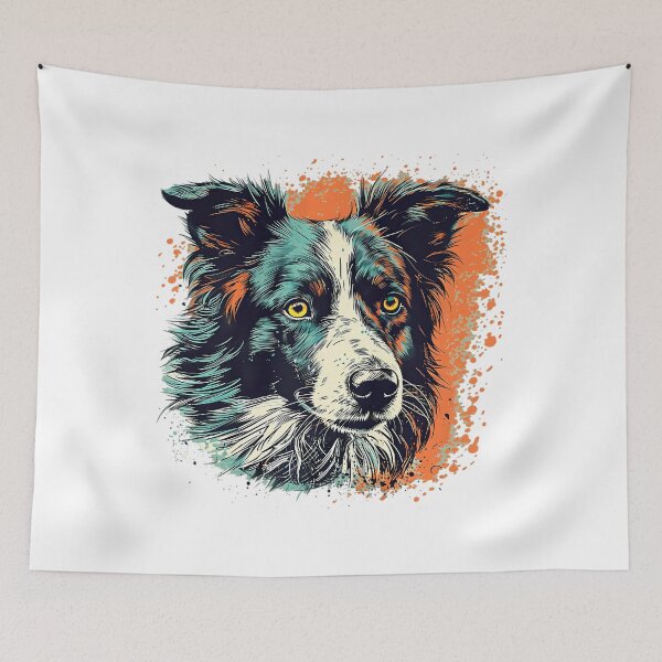 Item preview, Border Collie Vintage Art Intelligent Herding Art 	 		 designed and sold by lasahrolangd.