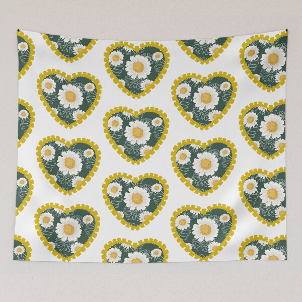 Item preview, Dark green heart with yellow frilly border  designed and sold by priyankajustine.