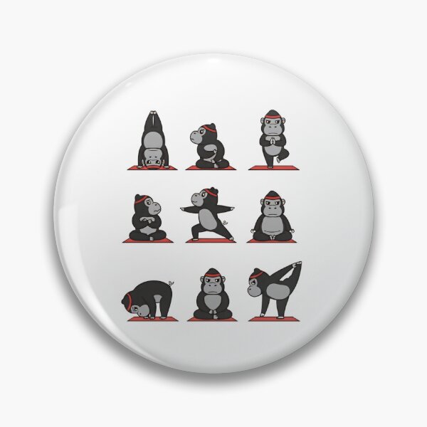 Item preview, Cute gorilla Yoga Poses – Adorable Meditating Gorilla  designed and sold by SidTastic .