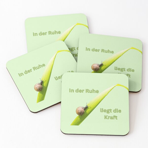 Artikelvorschau, In der Ruhe liegt die Kraft – Achtsamkeit mit Schnecke auf Grashalm entworfen und verkauft von Katja LebenFreude.
