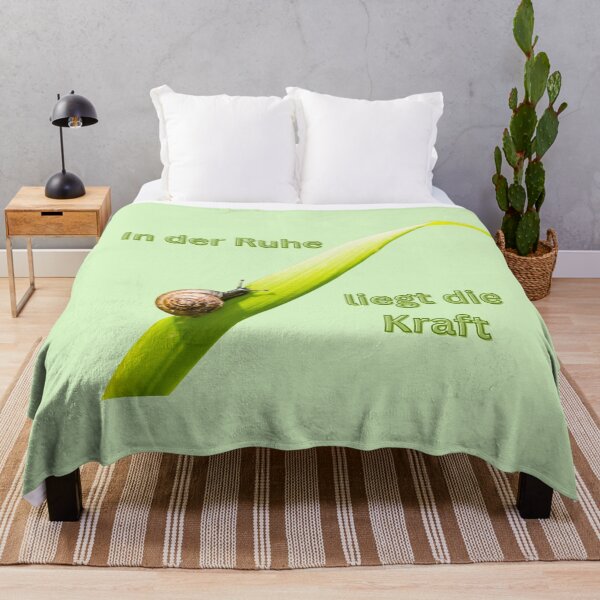 Item preview, There is strength in calmness – mindfulness with snail on blade of grass designed and sold by Katja LebenFreude.