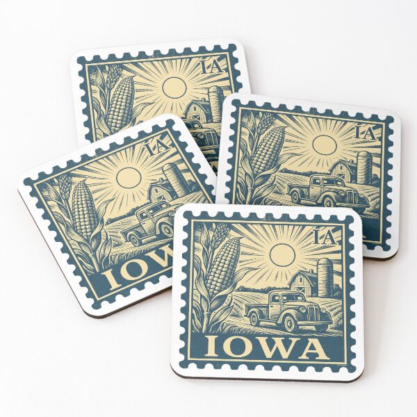 Item preview, Iowa Stamp Design, Rural America, Old Pickup Truck designed and sold by Automotive Art by Greg.