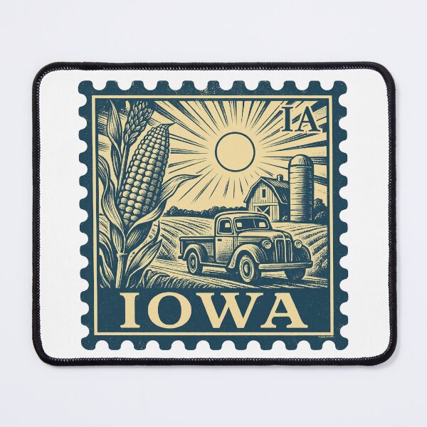 Item preview, Iowa Stamp Design, Rural America, Old Pickup Truck designed and sold by Automotive Art by Greg.