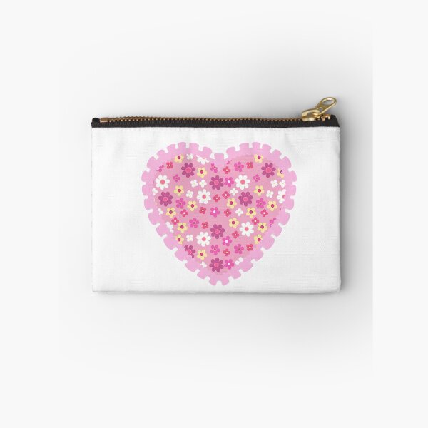 Item preview, Pink flowery heart with pink frilly border  designed and sold by priyankajustine.