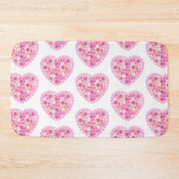 Item preview, Pink flowery heart with pink frilly border  designed and sold by priyankajustine.