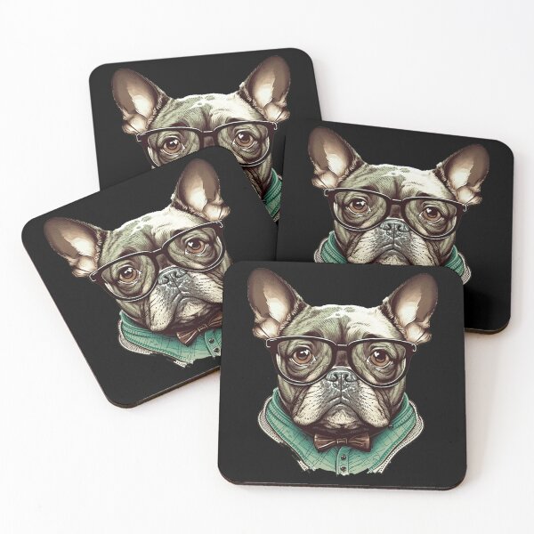Item preview, Funny French Bulldog Frenchie hipster glasses 		 designed and sold by qiihyrgnh15.