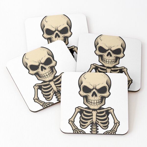 Item preview, Skeleton Skull Head Illustration – Cool Halloween Skull Design, Gothic Bone Art designed and sold by  ADBIB Design.