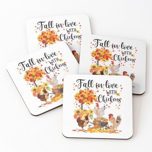 Item preview, Fall In Love With Chickens Autumn Fall Chicken Thanksgiving 		 designed and sold by wahmarrajult.