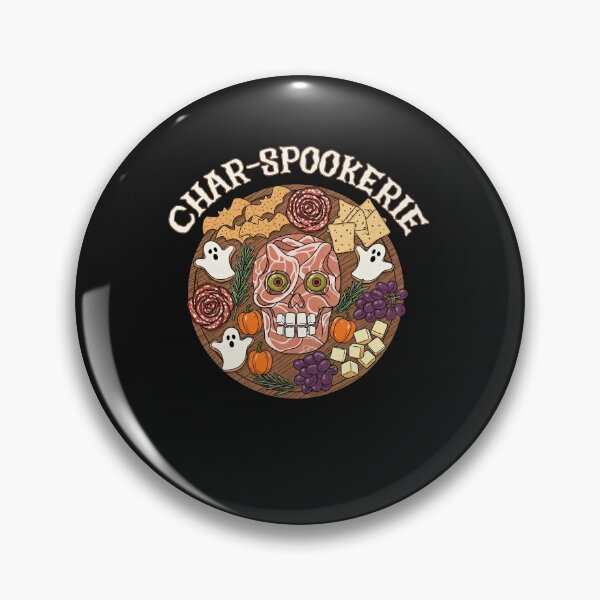 Item preview, Char-Spookerie Funny Halloween Pun Charcuterie Skull Board designed and sold by elderberry.
