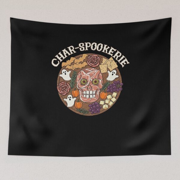 Item preview, Char-Spookerie Funny Halloween Pun Charcuterie Skull Board designed and sold by elderberry.