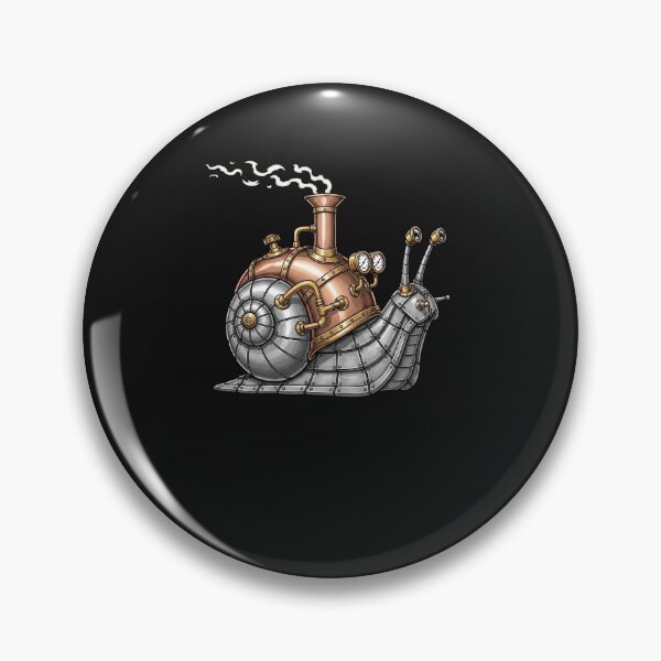 Item preview, Cool Steampunk Snail Steam Engine Slow Powered Humor Art designed and sold by elderberry.