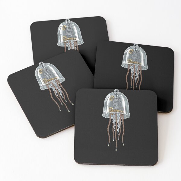 Item preview, Cool Steampunk Jellyfish Mechanical Sea Creature Ocean Hybrid designed and sold by elderberry.