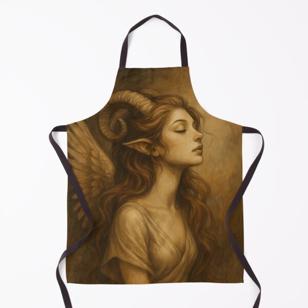 Item preview, Fallen Angel with Ram Horns – Spiritual Fantasy Portrait | mikata-design designed and sold by mikata-design.
