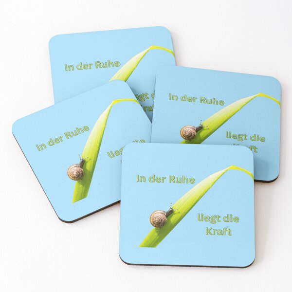 Artikelvorschau, In der Ruhe liegt die Kraft – Achtsamkeit mit Schnecke auf Grashalm entworfen und verkauft von Katja LebenFreude.