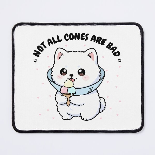Item preview, Not All Cones Are Bad Samoyed Dog Cone - Funny Ice Cream designed and sold by The Real Life Symphony.
