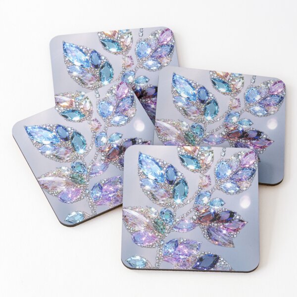 Item preview, Pastel Gemstone Flower and Leaf Art designed and sold by AngelHomes1.
