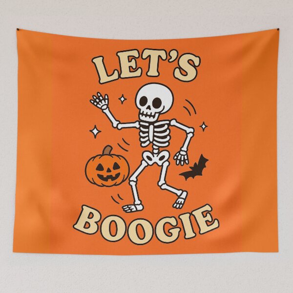 Item preview, Let’s Boogie – Halloween Skeleton Dance Party designed and sold by WheelieGdArt.