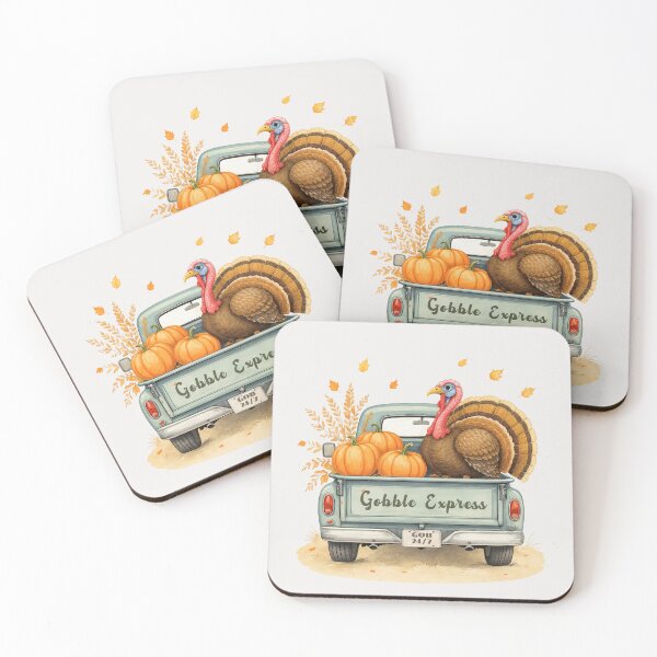 Item preview, Gobble Express Turkey Truck | Funny Thanksgiving Fall leaves Design designed and sold by twilightprints.
