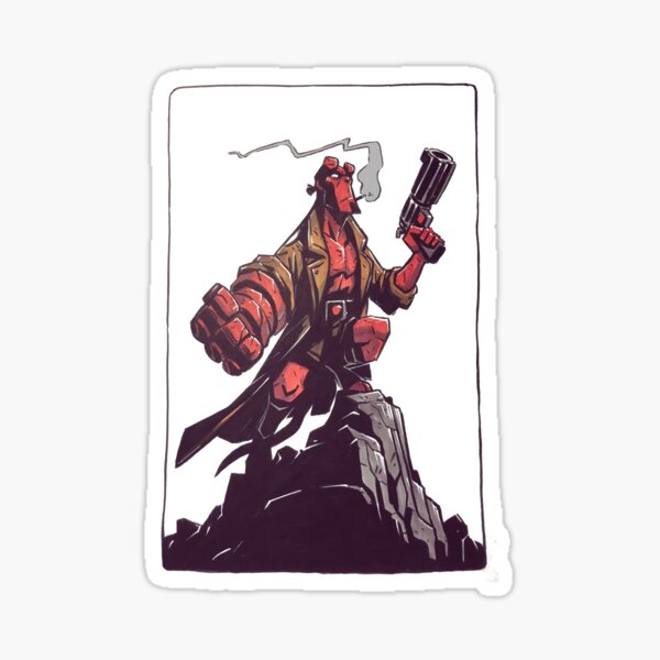 Item preview, hellboy portrait designed and sold by KalimbaBoy.