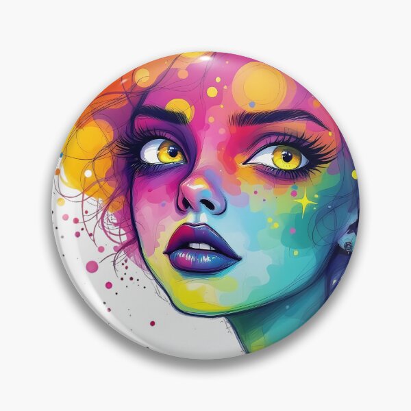 Artikelvorschau, Farbexplosion – Ausdrucksstarkes Frauenporträt in Pop-Art-Stil | mikata-design entworfen und verkauft von mikata-design.