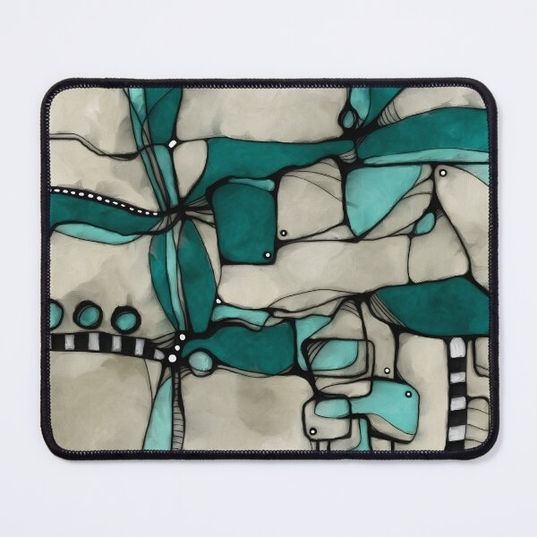 Item preview, Abstract Geometric Pattern in Teal and Beige designed and sold by AwsomeStore.