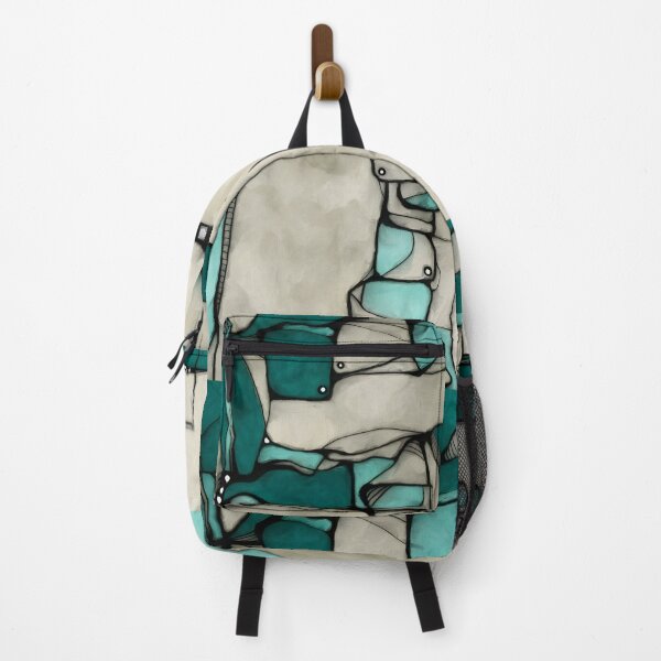 Item preview, Abstract Geometric Pattern in Teal and Beige designed and sold by AwsomeStore.