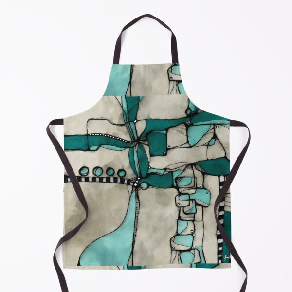 Item preview, Abstract Geometric Pattern in Teal and Beige designed and sold by AwsomeStore.