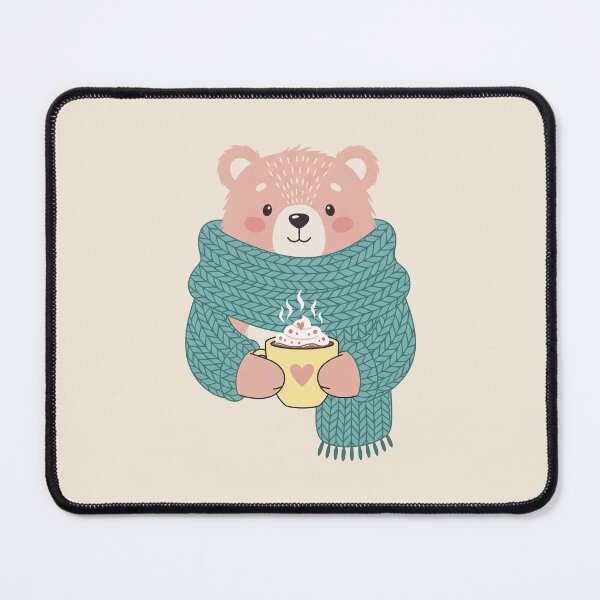 Item preview, Cozy Bear with Hot Cocoa – Cute Autumn Hygge Design designed and sold by Iras-Art-Corner.