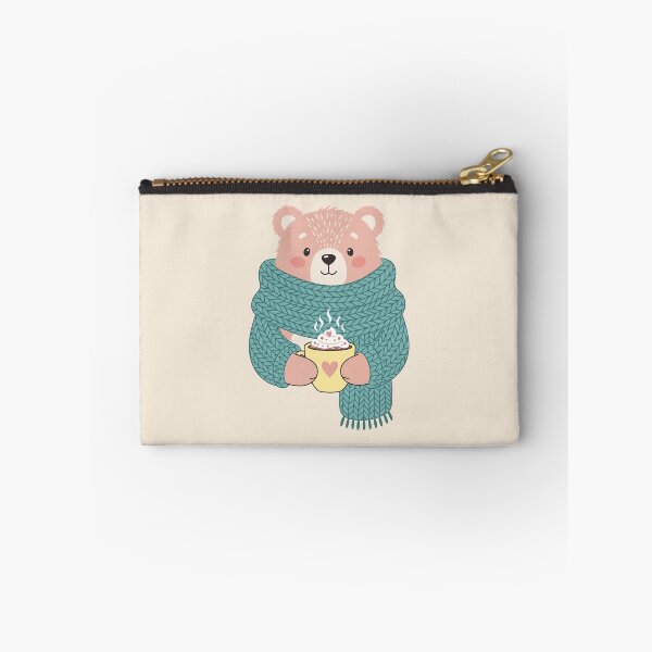 Item preview, Cozy Bear with Hot Cocoa – Cute Autumn Hygge Design designed and sold by Iras-Art-Corner.