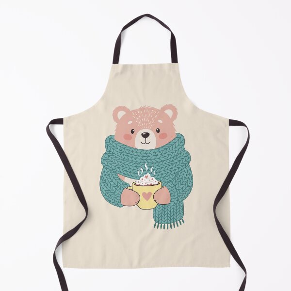 Item preview, Cozy Bear with Hot Cocoa – Cute Autumn Hygge Design designed and sold by Iras-Art-Corner.