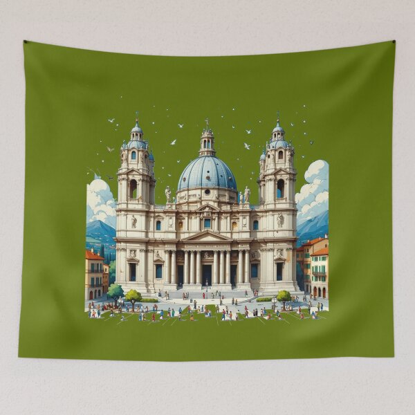 Item preview, Tiny Style Italian Grand Cathedral 3D Sketch , designed and sold by PaintMeWorld.