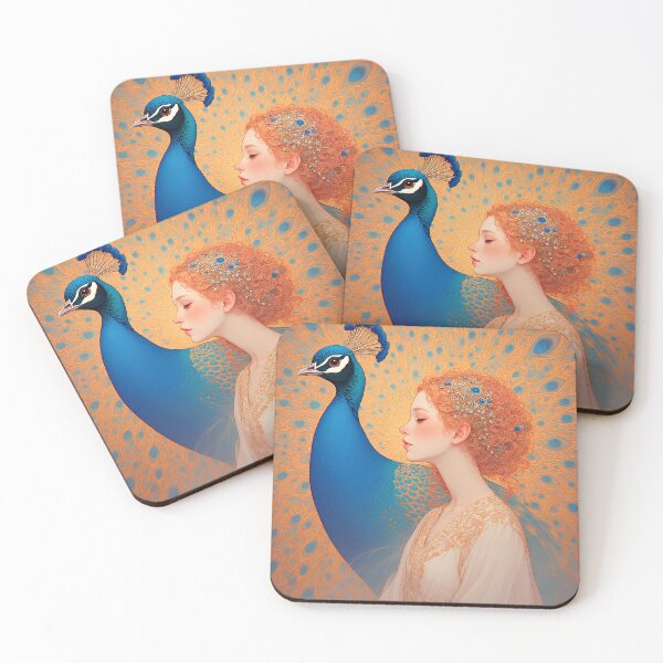 Item preview, A woman and a peacock. designed and sold by Natalia-Vlad.