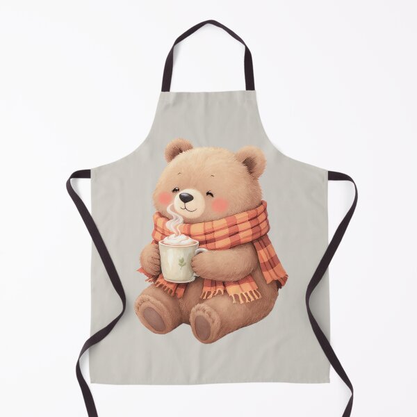 Item preview, Cute Bear with Hot Chocolate – Cute Autumn Forest Animal designed and sold by twilightprints.