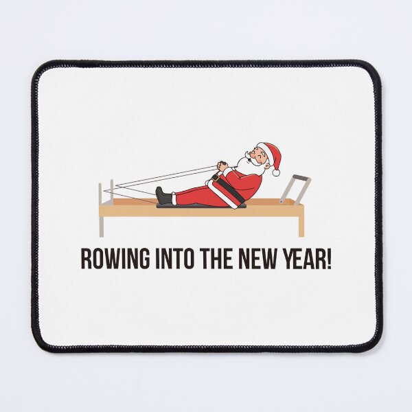 Item preview, SANTA Pilates Typography, Rowing in to the New Year designed and sold by sashica.