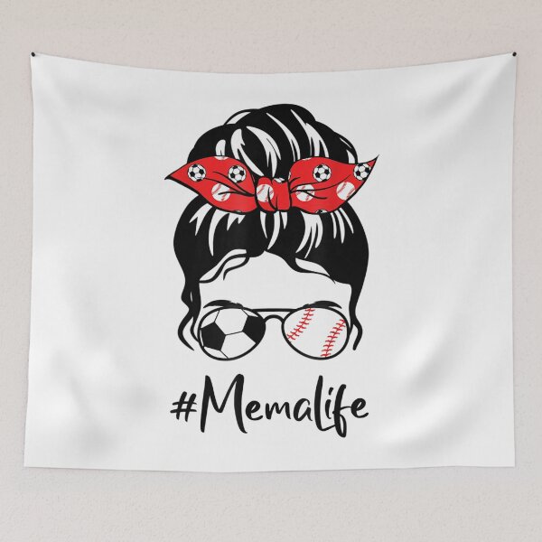 Item preview, Classy Mema Life Soccer Messy Bun Baseball Mother's Day 	 	 designed and sold by dulaiitranh.
