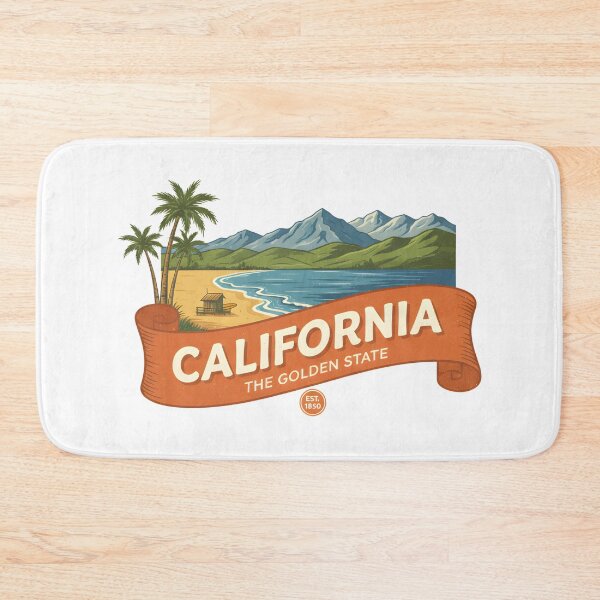 Item preview, California The Golden State Travel Art  designed and sold by LittleArij.