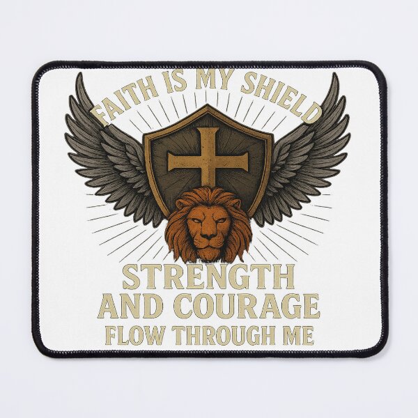 Item preview, Faith Is My Shield Strength And Courage Flow Through Me designed and sold by Frank'sFaithProducts.
