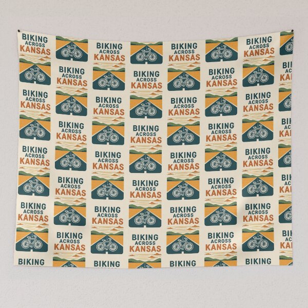 Item preview, Biking across Kansas  designed and sold by Broken Antler Designs .