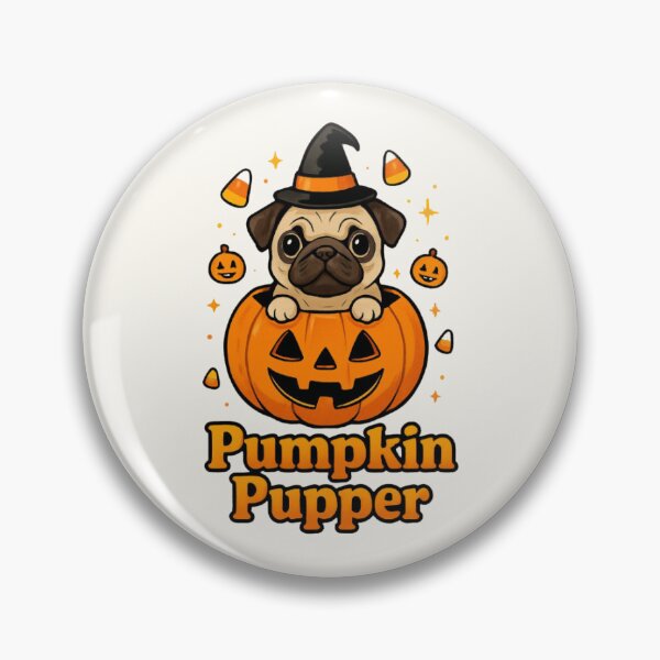 Item preview, Cute Pug in Pumpkin Halloween Costume | Pumpkin Pupper Design designed and sold by Dantin.