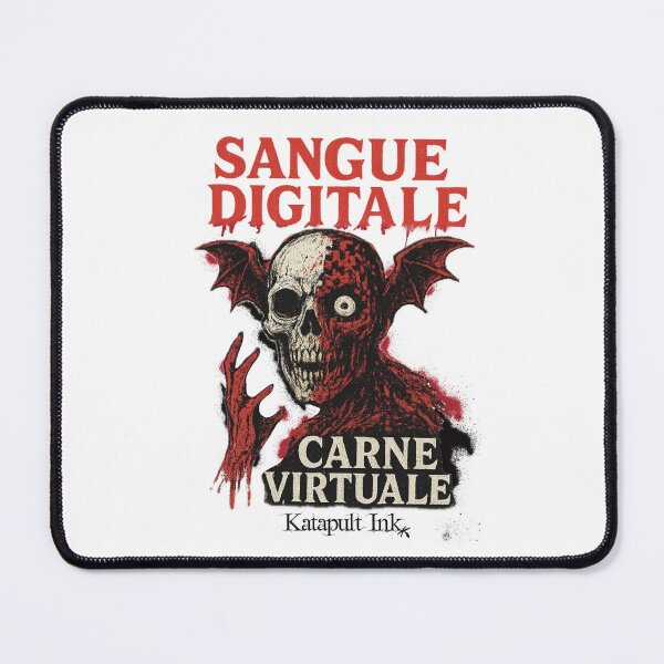 Item preview, “Sangue Digitale / Carne Virtuale” — The Flesh vs Code Collection Tee designed and sold by Katapultink.