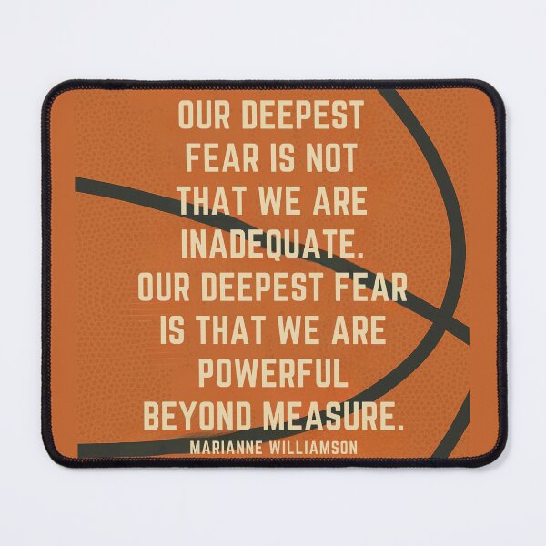 Item preview, Our Deepest Fear – Coach Carter Basketball Quote designed and sold by BackstopAndCo.