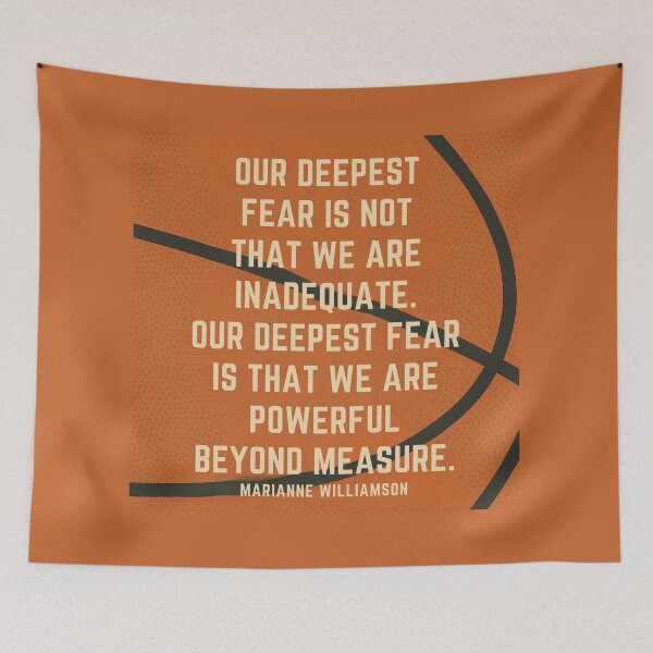 Item preview, Our Deepest Fear – Coach Carter Basketball Quote designed and sold by BackstopAndCo.