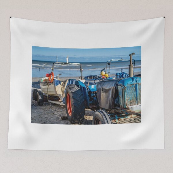Item preview, Tractor and fishing boat on Cromer beach designed and sold by yackers1.