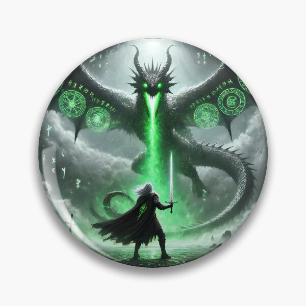 Item preview, "Siegfried and Fáfnir – The Cursed Norse Dragon | Viking Legend Art" designed and sold by Umbra666.
