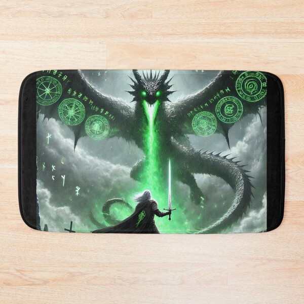 Item preview, "Siegfried and Fáfnir – The Cursed Norse Dragon | Viking Legend Art" designed and sold by Umbra666.